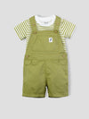 Stylish & Trendy Dungaree With T-Shirt Set For Boys