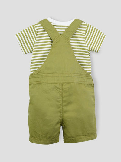 Stylish & Trendy Dungaree With T-Shirt Set For Boys