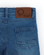 Popees Baby Boys Washed Denim Jogger Pants| Blue| 1-6 Years