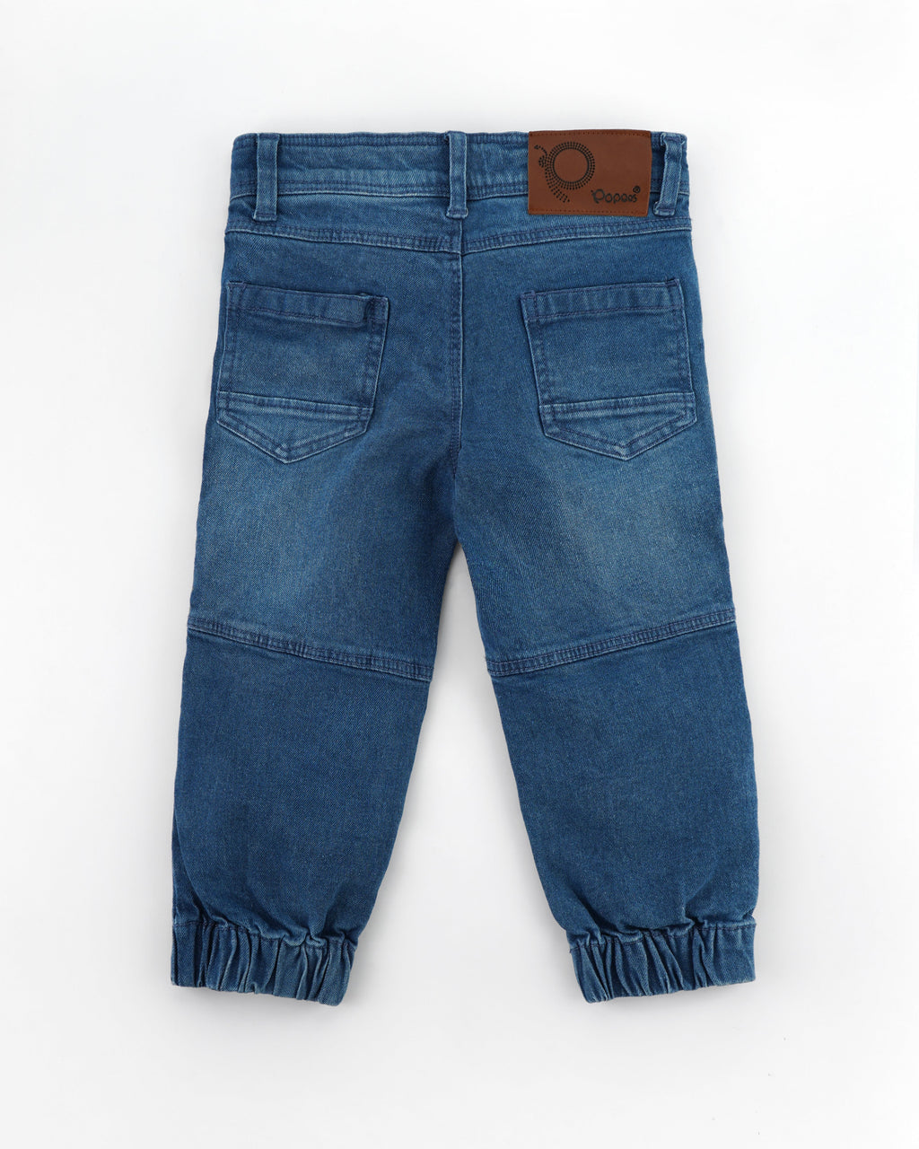 Popees Baby Boys Washed Denim Jogger Pants| Blue| 1-6 Years