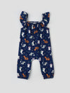 Comfy & Skin-friendly Full Printed Jumpsuit for Girls