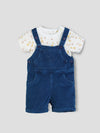 Corduroy Dungaree With Printed T Shirt  Set for Boys