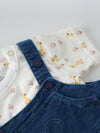 Corduroy Dungaree With Printed T Shirt  Set for Boys