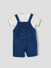 Corduroy Dungaree With Printed T Shirt  Set for Boys