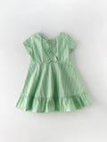 Popees Striped Back Open Frock (1-8 Years) for Girls