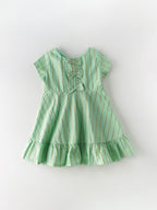 Popees Striped Back Open Frock (1-8 Years) for Girls