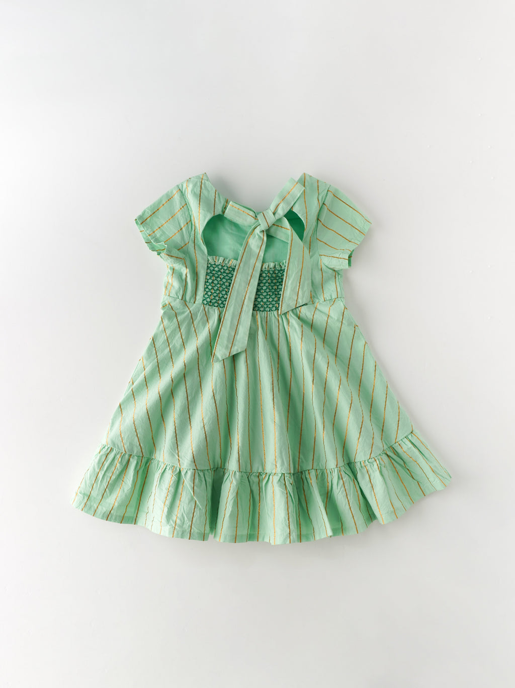 Popees Striped Back Open Frock (1-8 Years) for Girls