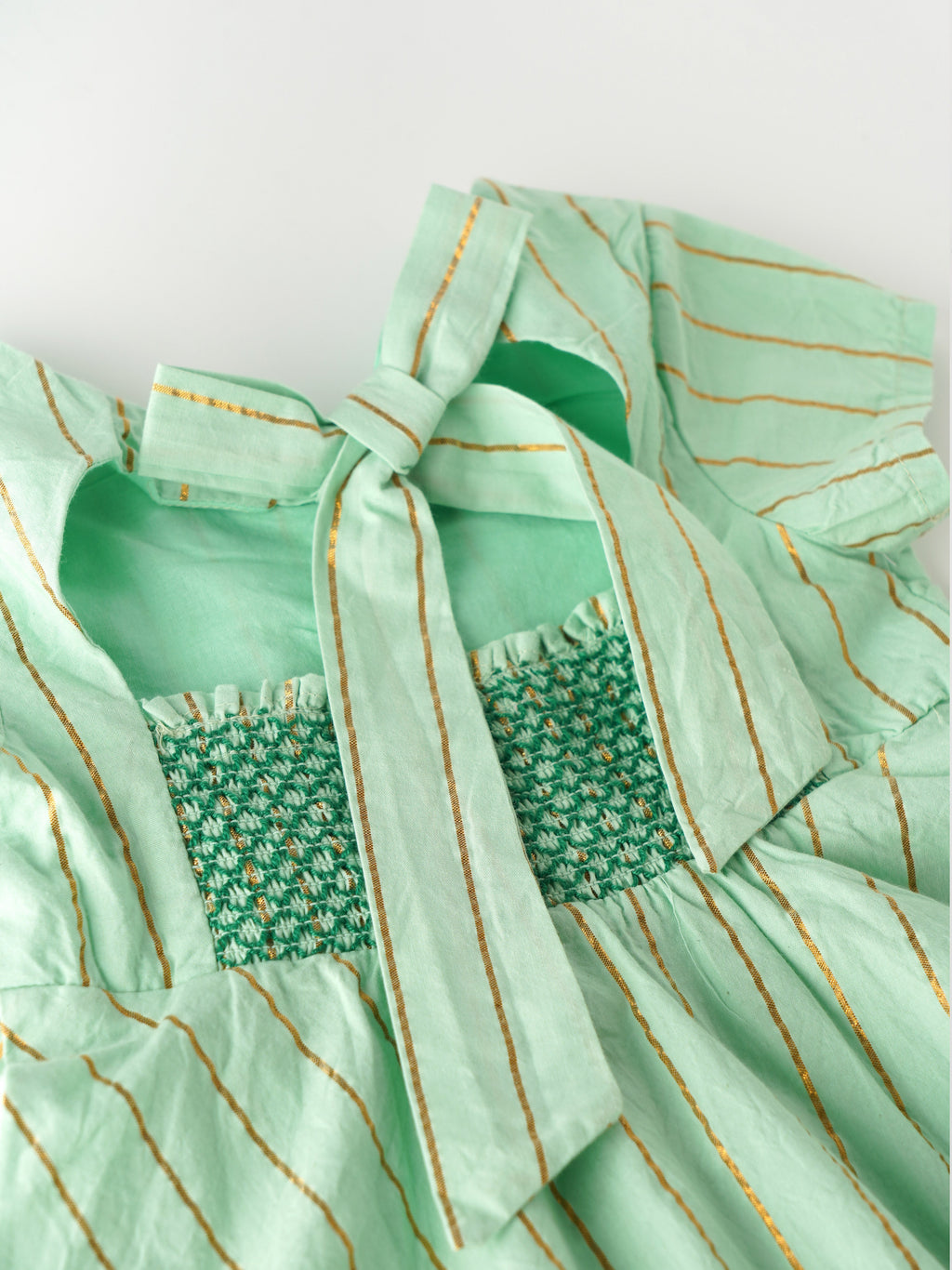 Popees Striped Back Open Frock (1-8 Years) for Girls