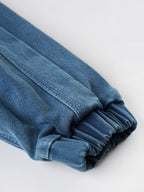 Popees Boys Stretch Denim Joggers with Character Patch| 1-8 Years