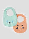 Knitted Cotton Combo Bibs for Little Ones 2PCS