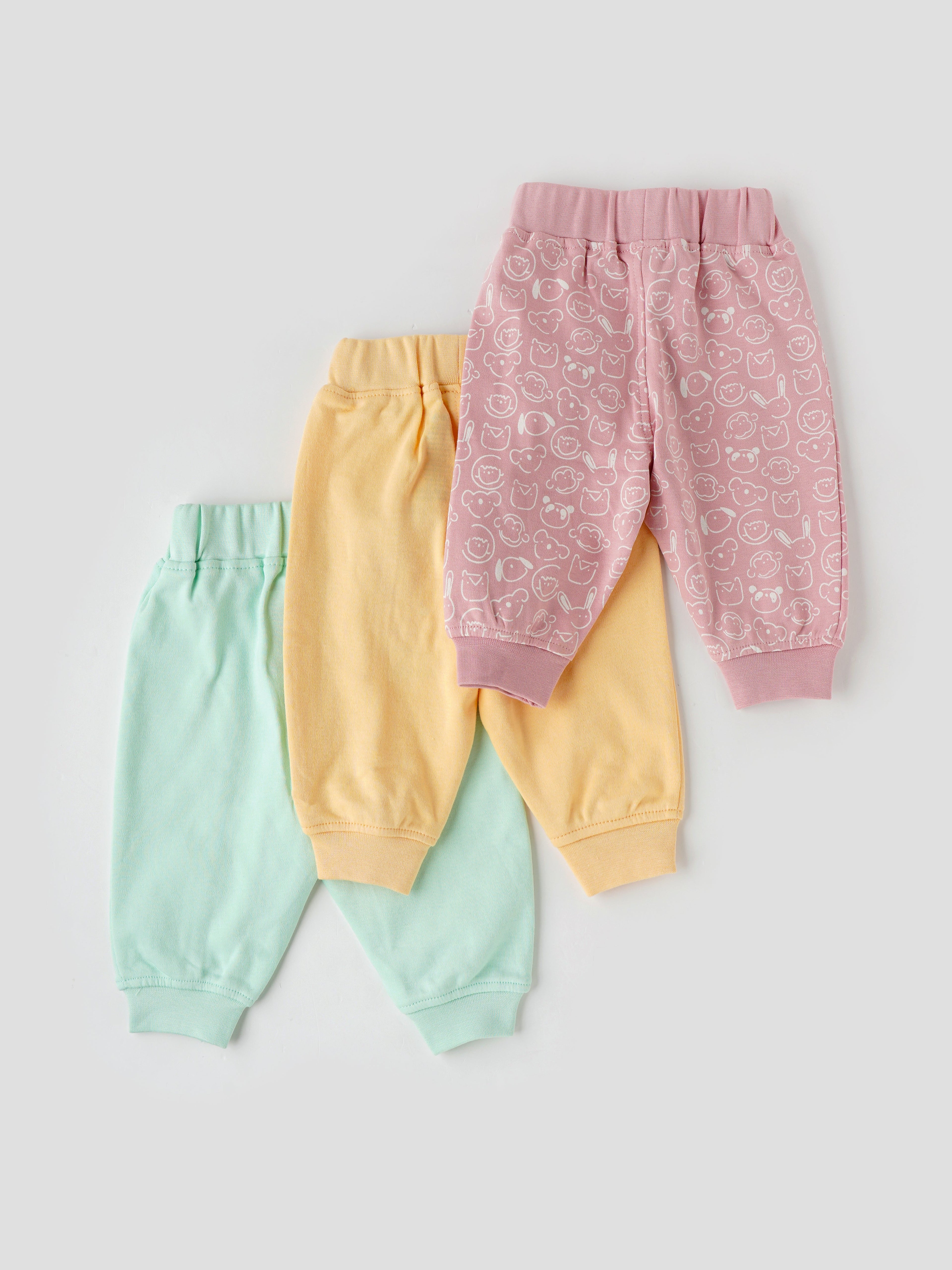 Popees Gentle & Comfy Baby Pants (0-9 Months) of Boys – Pack of 3