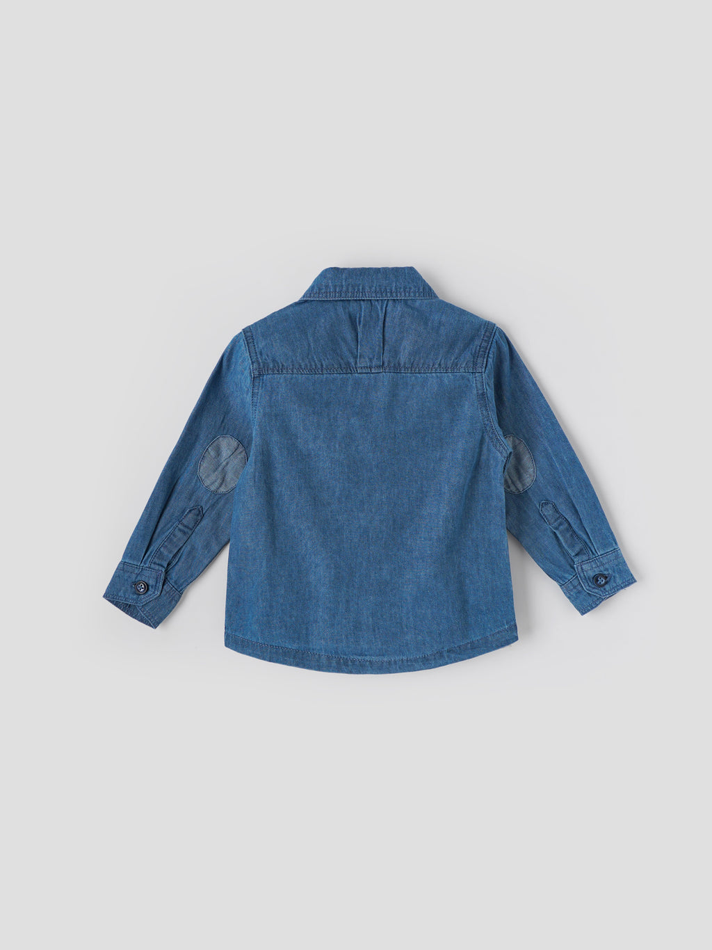 Popees Baby Boys Full Sleeve Denim Shirt| Blue| 3-36 Months