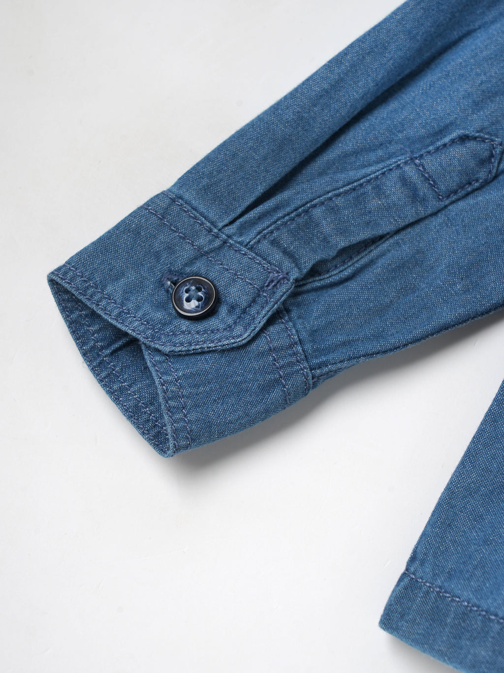Popees Baby Boys Full Sleeve Denim Shirt| Blue| 3-36 Months