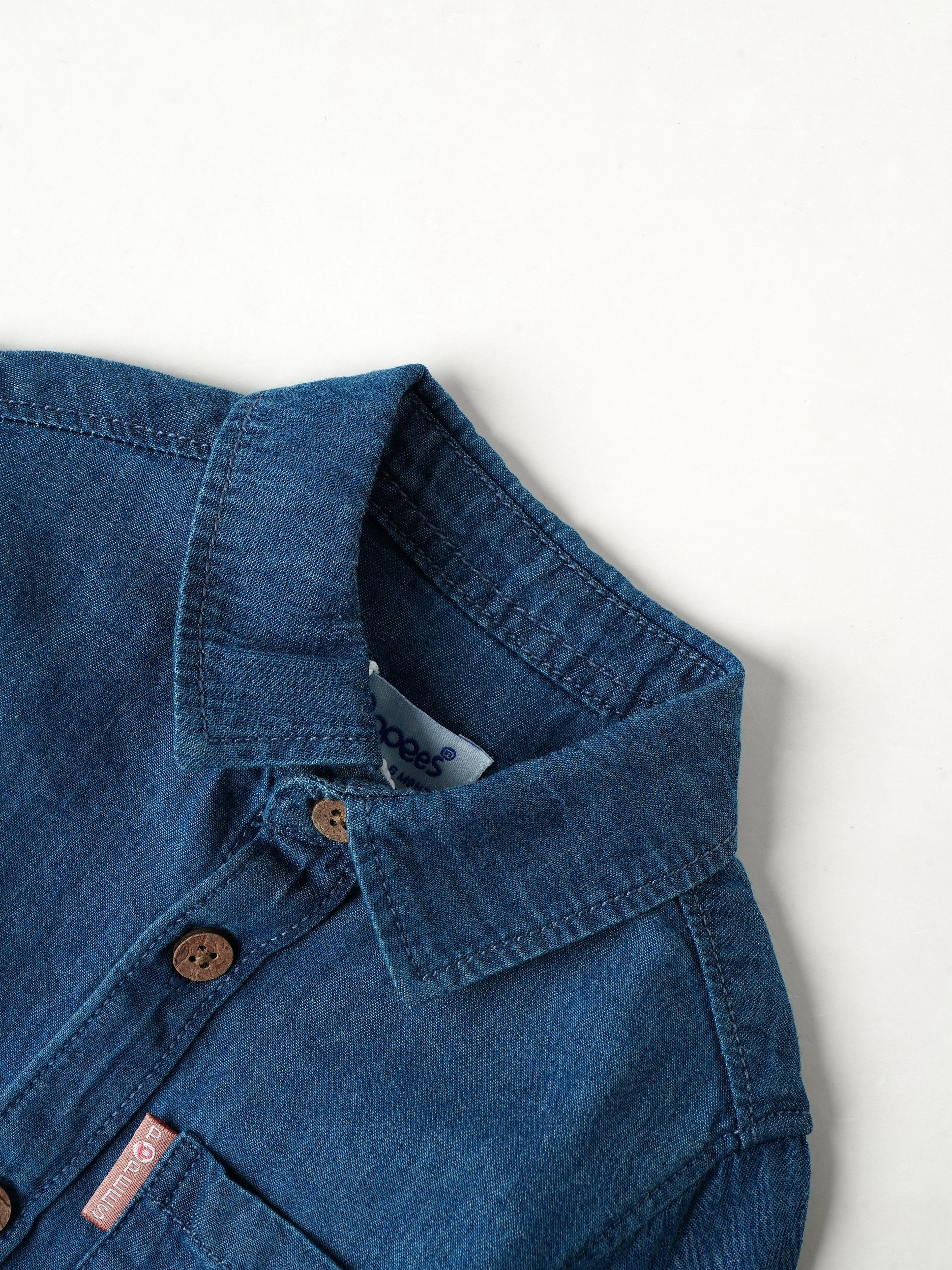 Popees Full-Sleeve Front Open Shirt (3–36 Months) for Boys