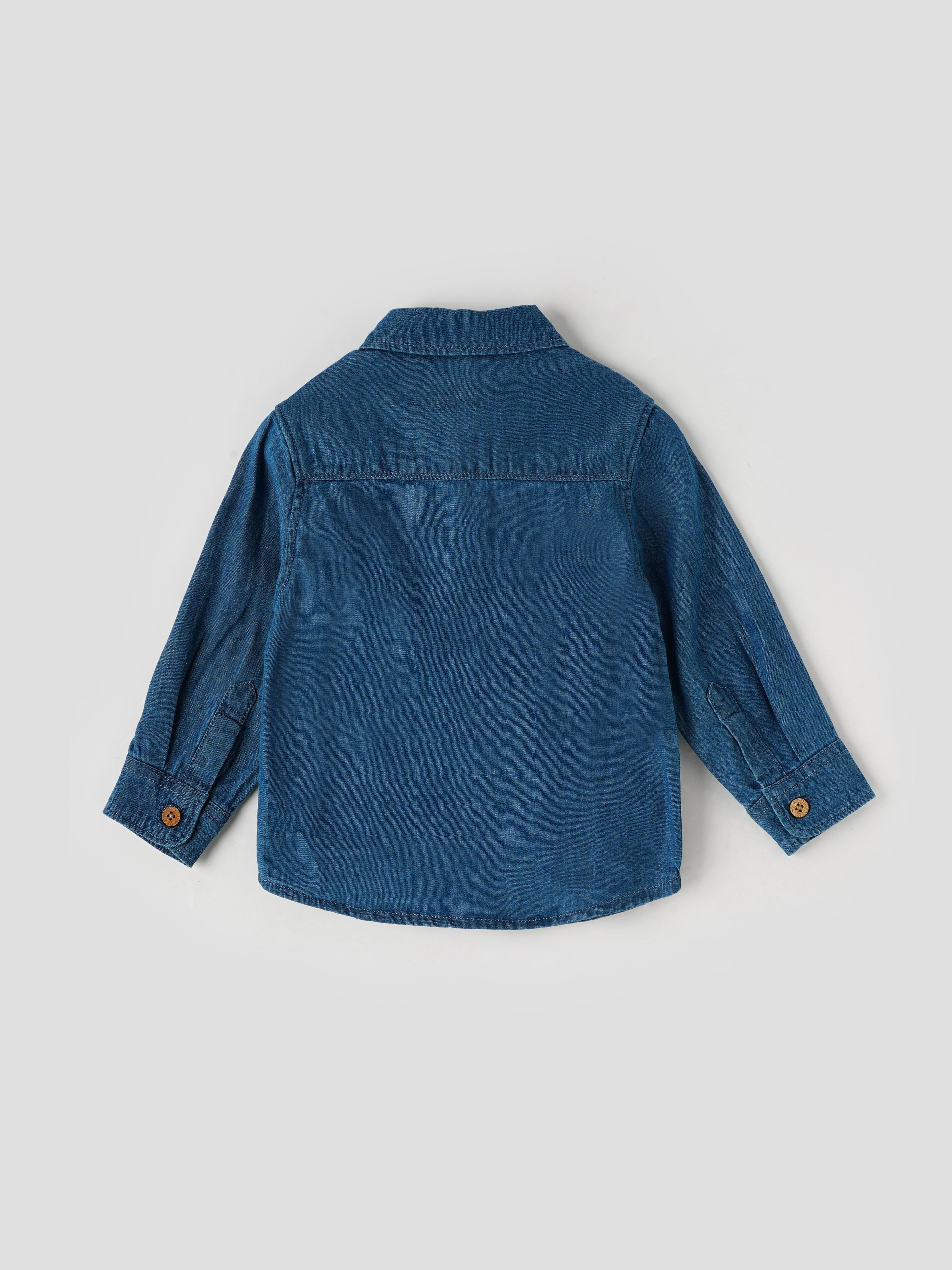 Popees Full-Sleeve Front Open Shirt (3–36 Months) for Boys