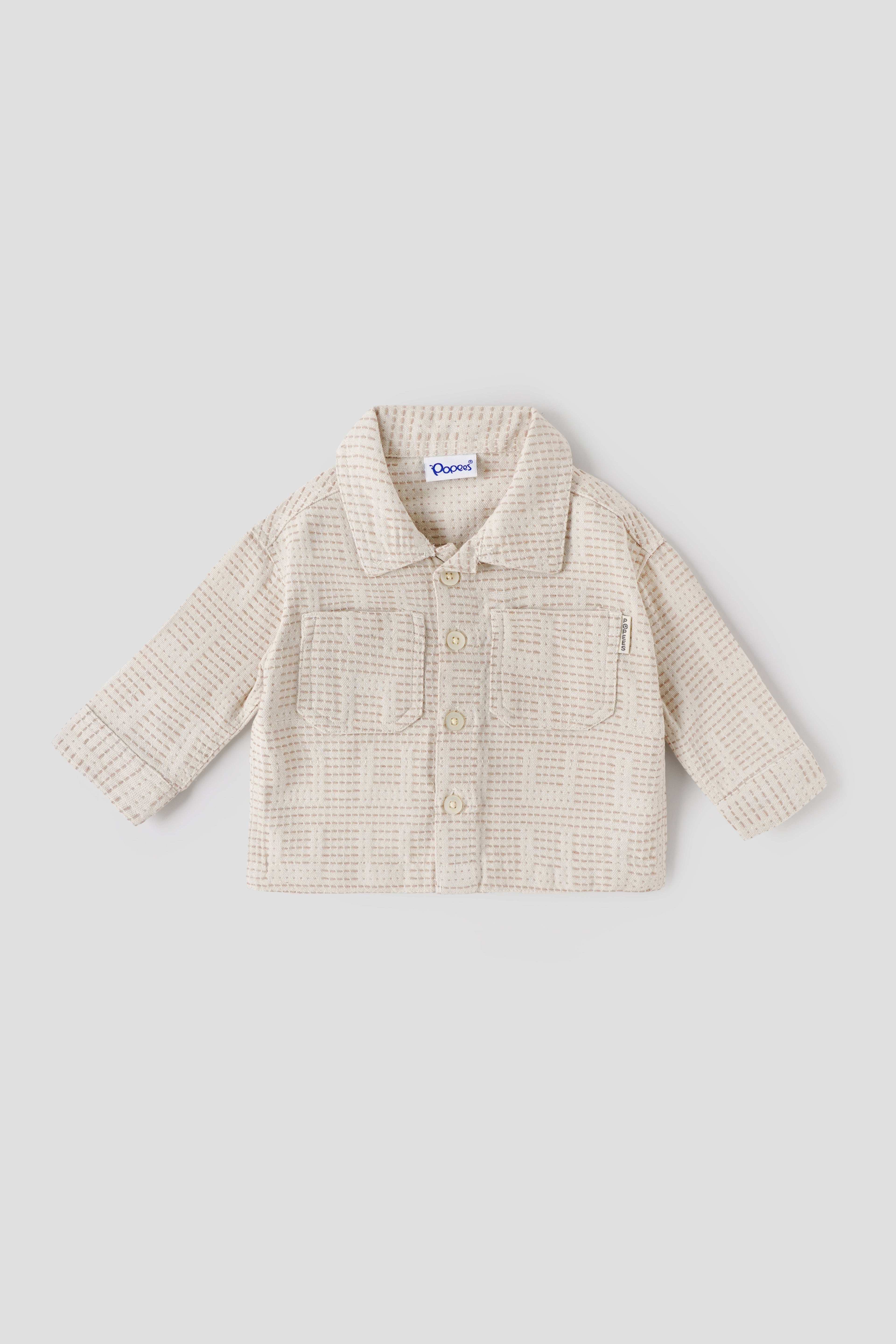 Popees Baby Boys Full Sleeve Cotton Shirt |Soft Collared Infant Wear| 3–36 Months