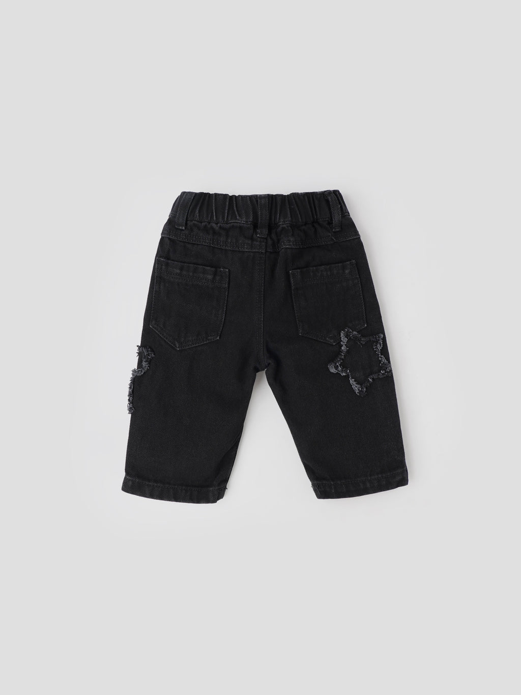 Popees Stylish Black Denim with Star Embroidery (3-36 Months) for Girls