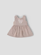 Popees Soft & Stylish Heart Print Sleeveless Dress (3–36 Months)for Baby Girls