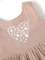 Popees Soft & Stylish Heart Print Sleeveless Dress (3–36 Months)for Baby Girls