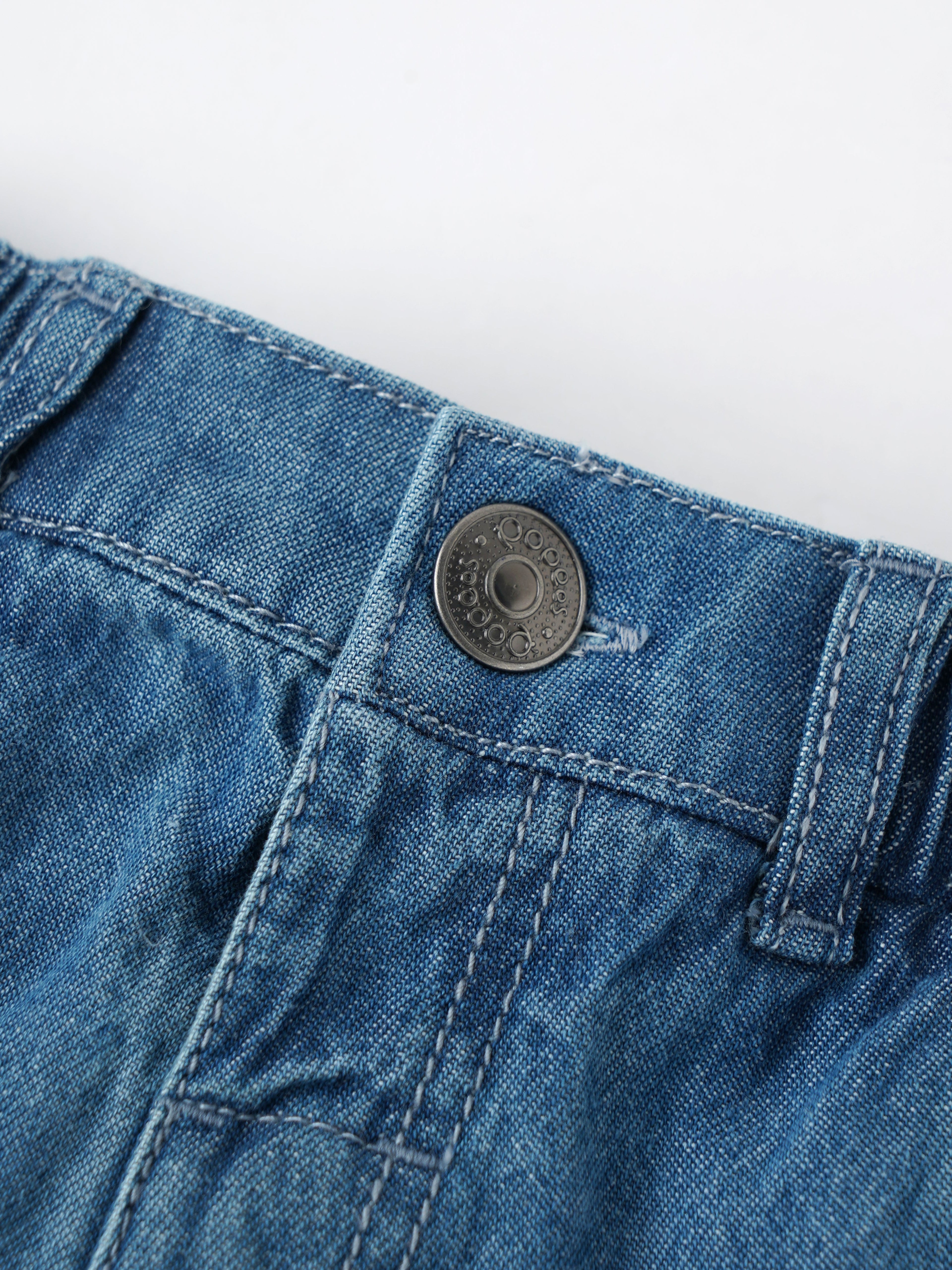 Popees Stylish Floral Embroidered Denim Shorts (3-36 Months) for Girls