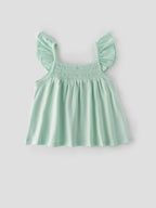Popees Smocked Ruffle Shoulder Top (3-36 Months) for Baby Girls