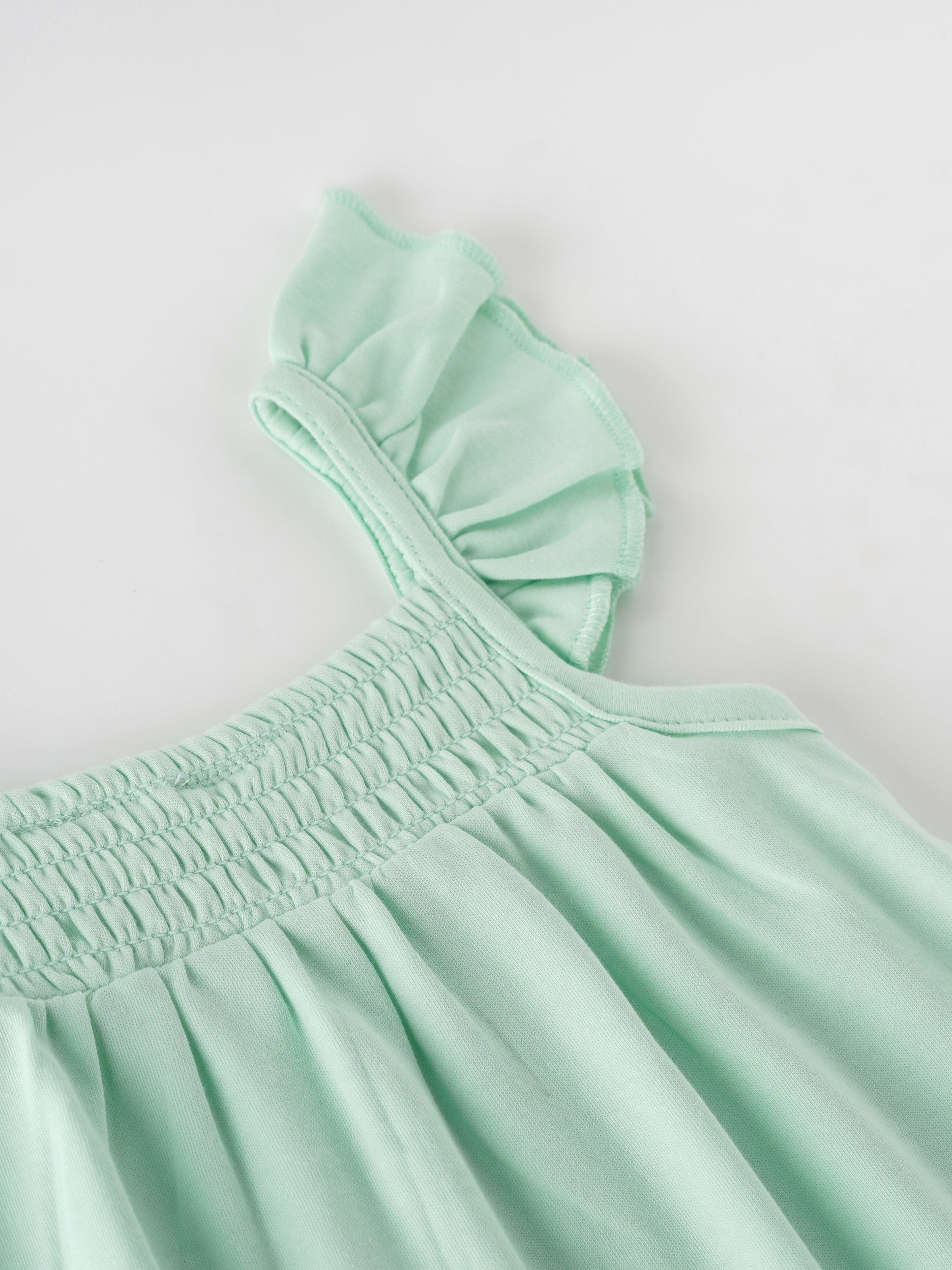 Popees Smocked Ruffle Shoulder Top (3-36 Months) for Baby Girls