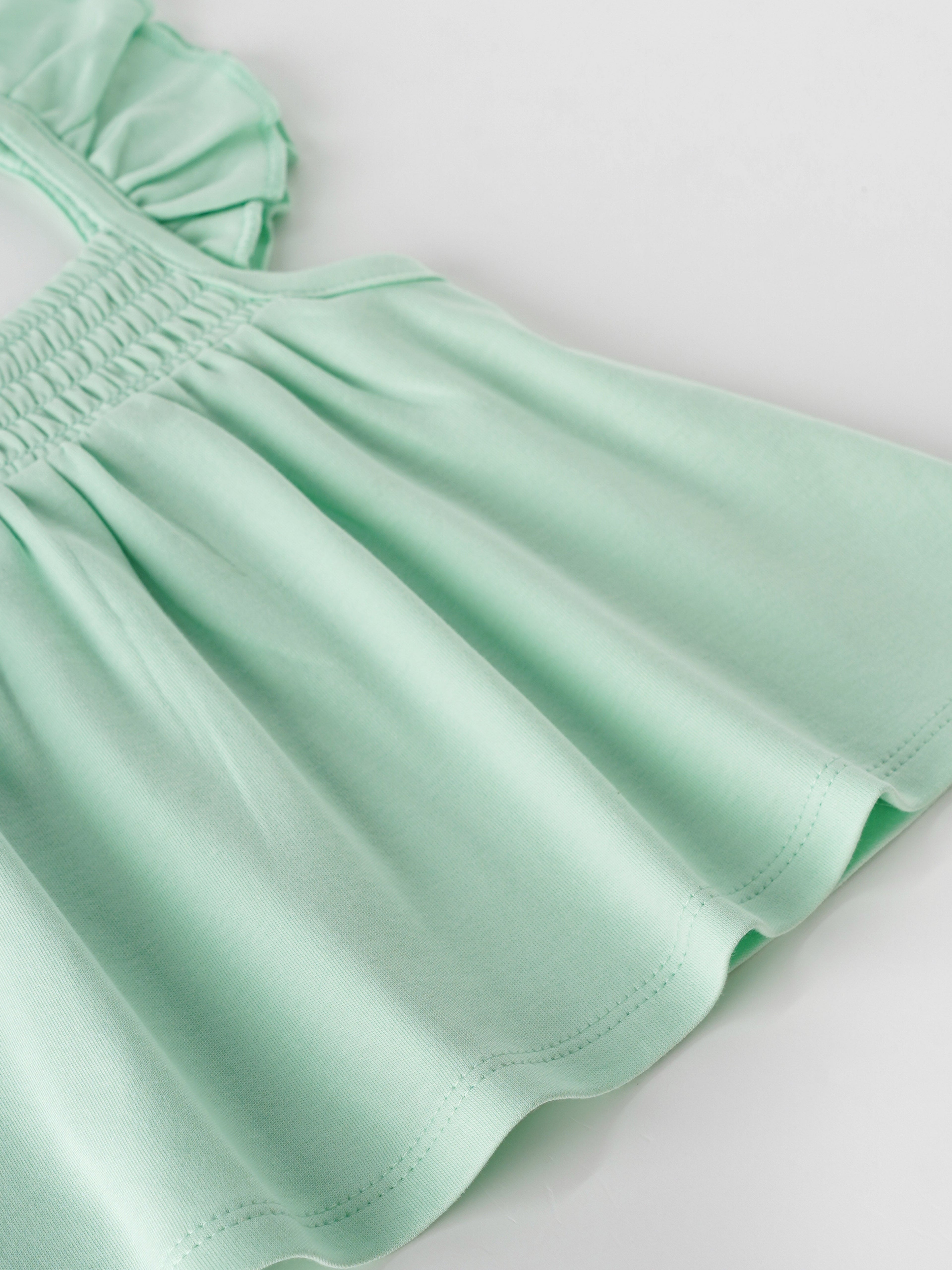 Popees Smocked Ruffle Shoulder Top (3-36 Months) for Baby Girls