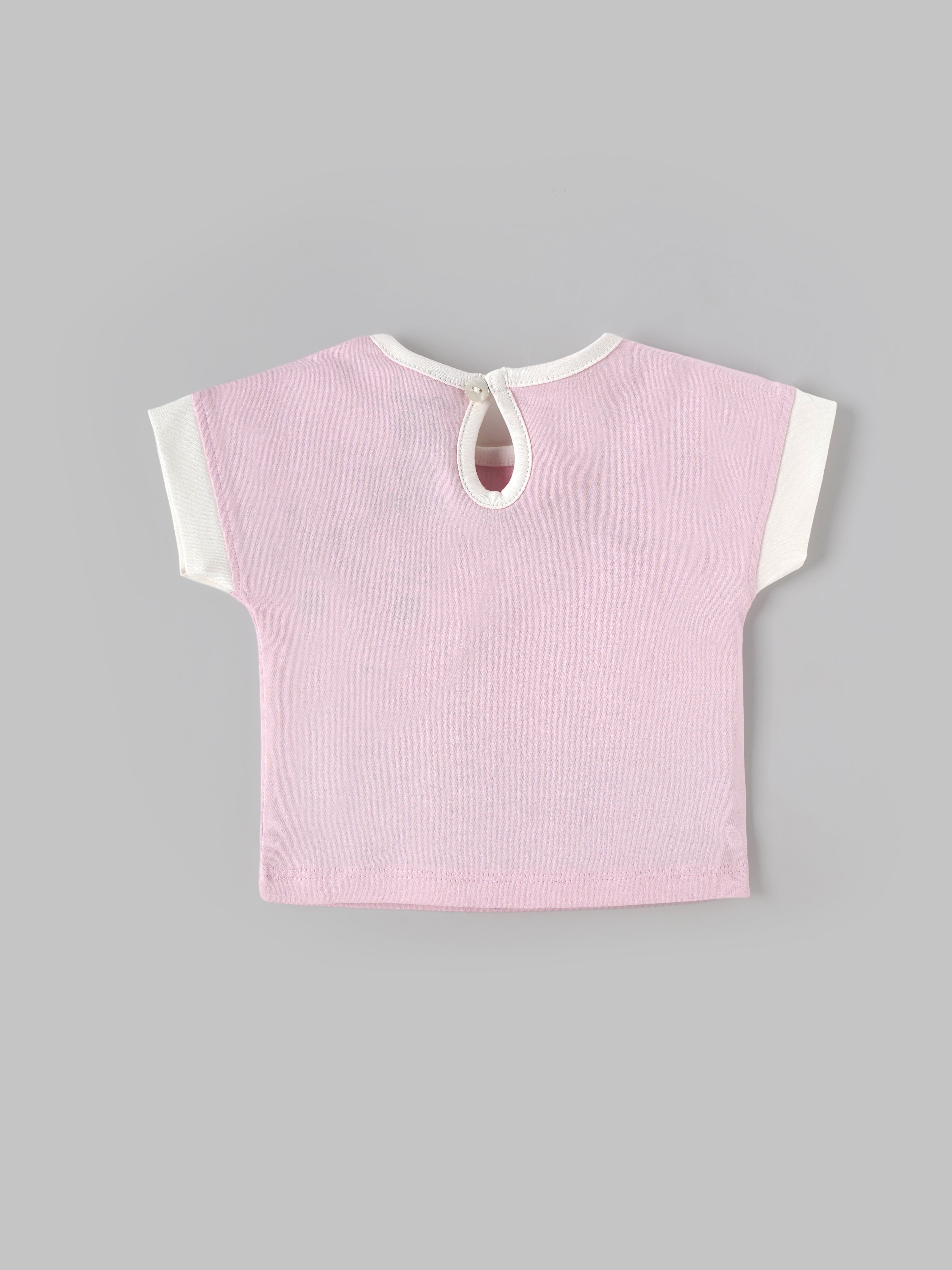 Popees Skin-friendly & Comfy Printed T-shirt(0-9 Months) for Baby Girls