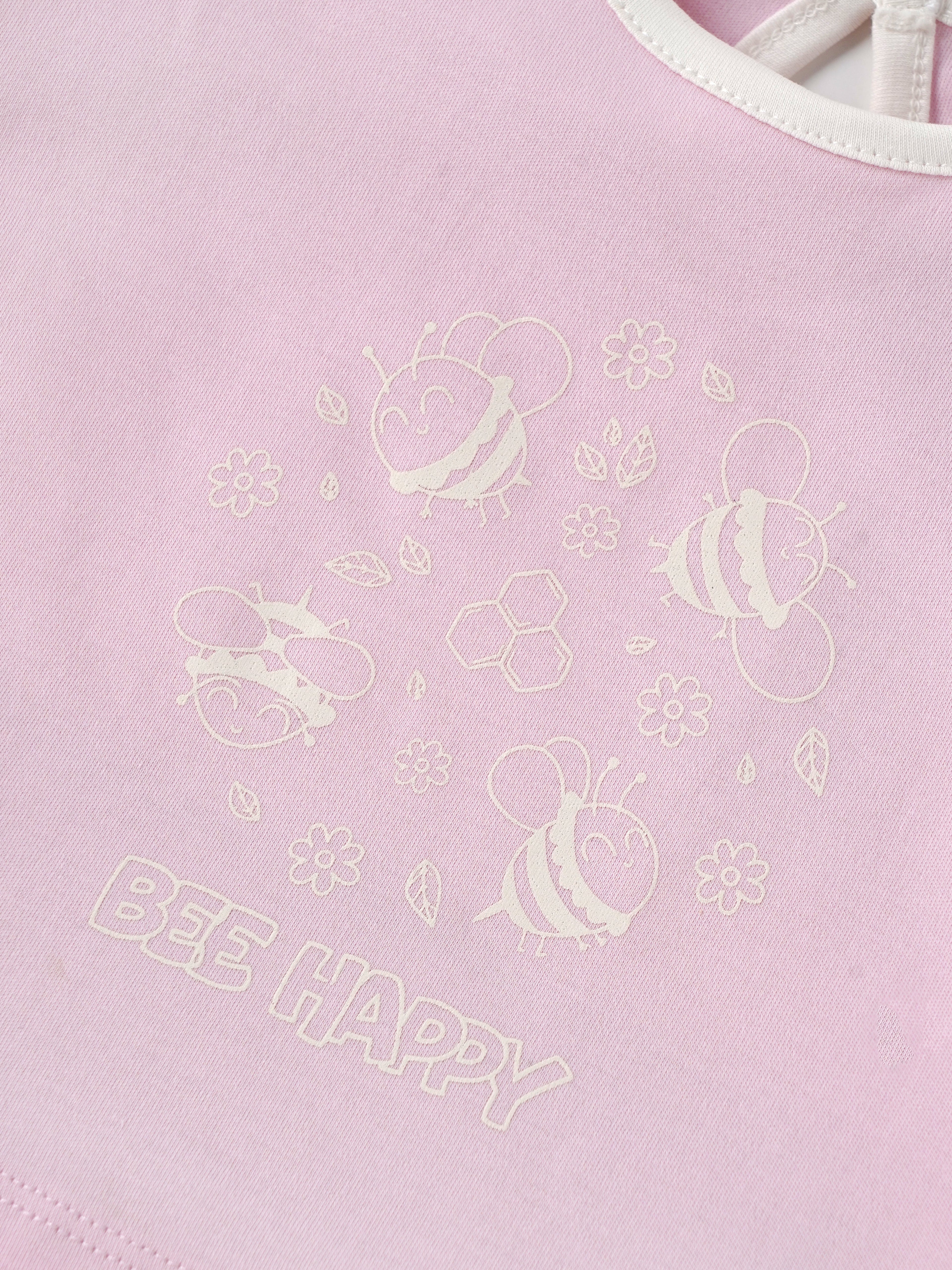 Popees Skin-friendly & Comfy Printed T-shirt(0-9 Months) for Baby Girls