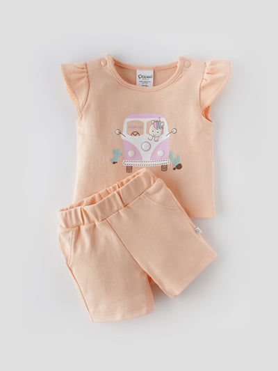 Chic & Skin-friendly Coordinated Set for Newborn Girls