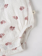 Popees Baby Cotton Muslin Sleeveless Bodysuit |Soft Floral Onesie with Snap Closure (Newborn–9 Months)