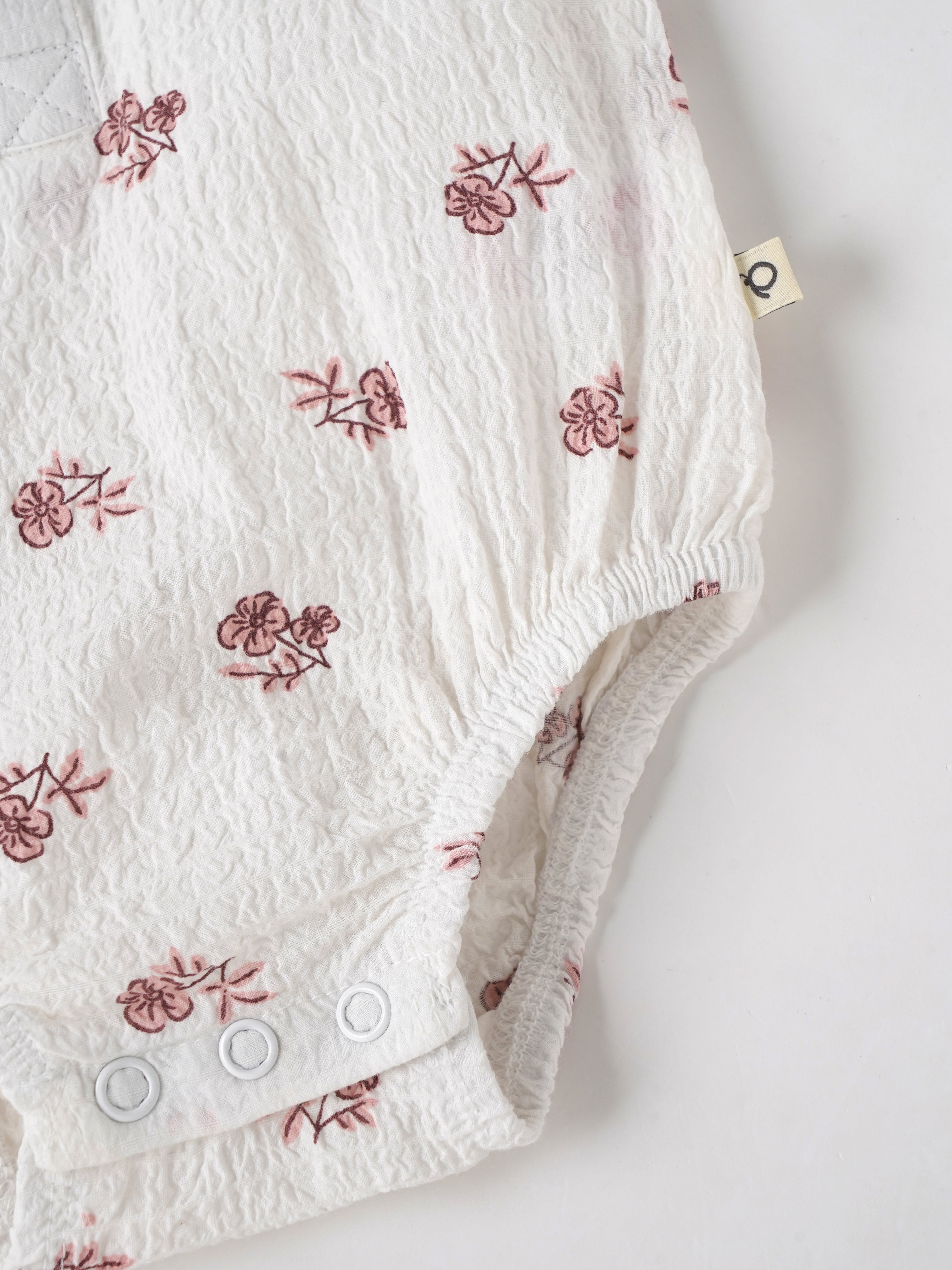 Popees Baby Cotton Muslin Sleeveless Bodysuit |Soft Floral Onesie with Snap Closure (Newborn–9 Months)