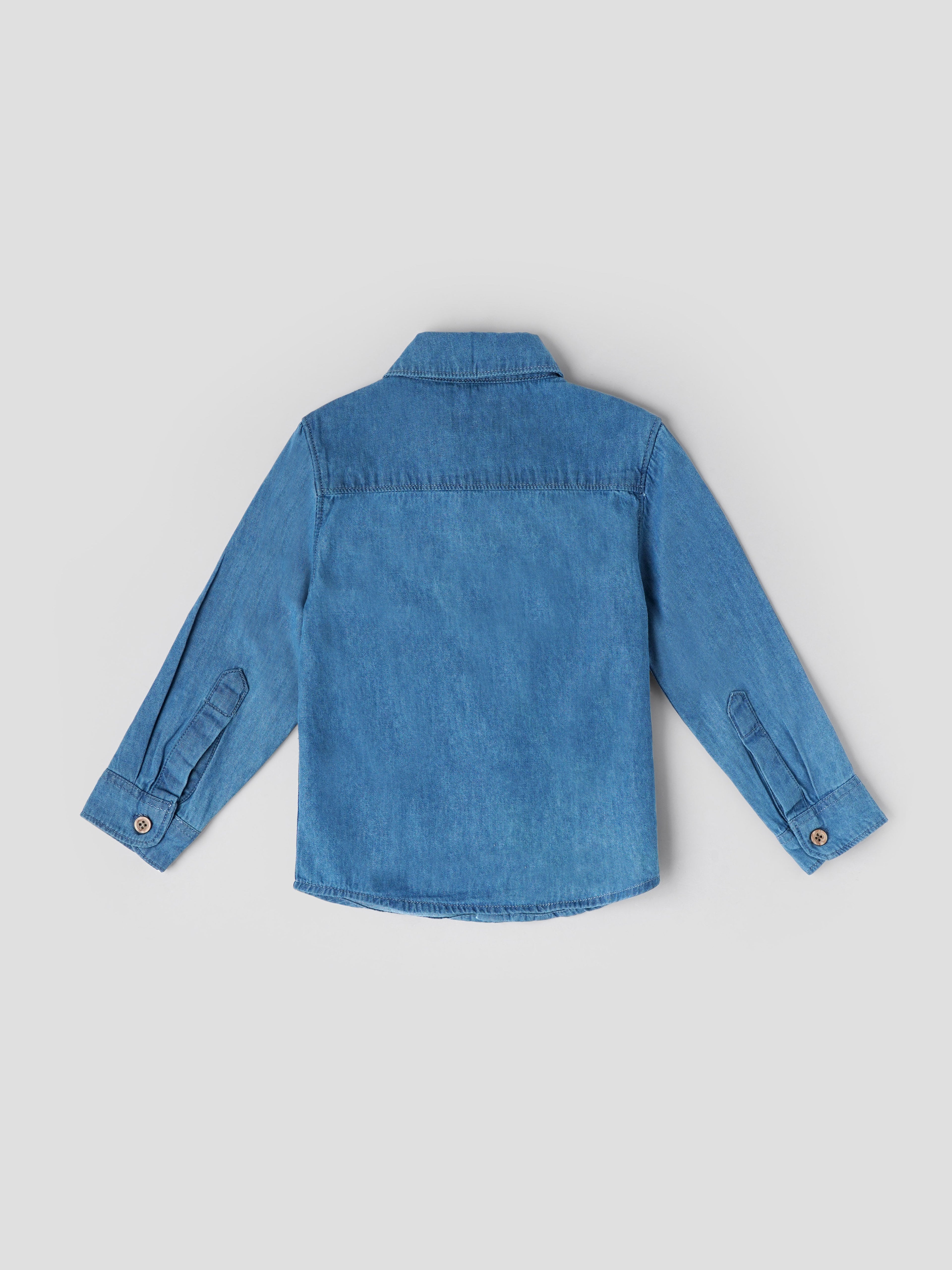 Popees Soft & Stylish Full Sleeve Denim shirt(1-6 Years)for Boys