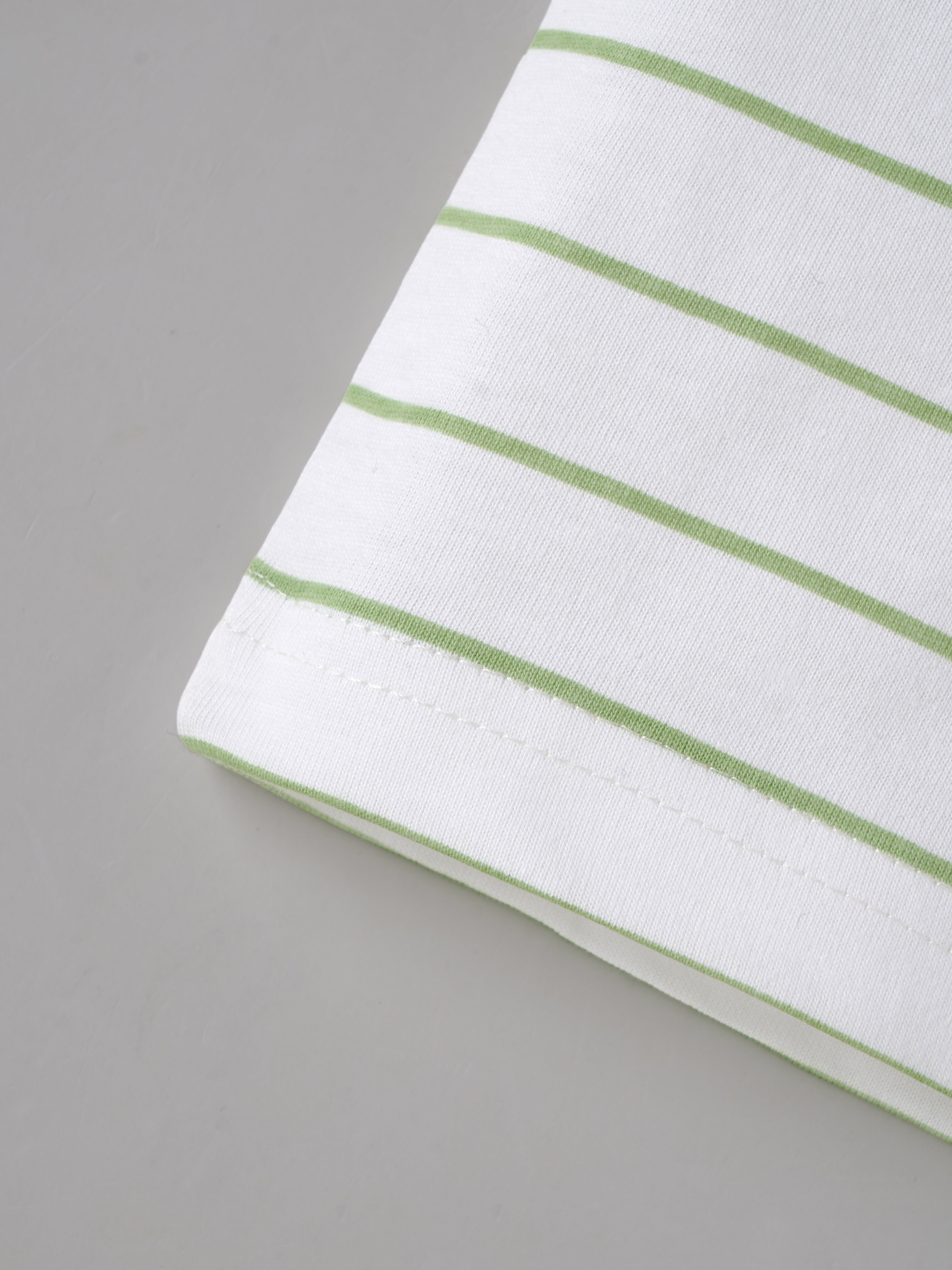 Popees Boys Striped Cotton T-Shirt | White | 1-8 Years