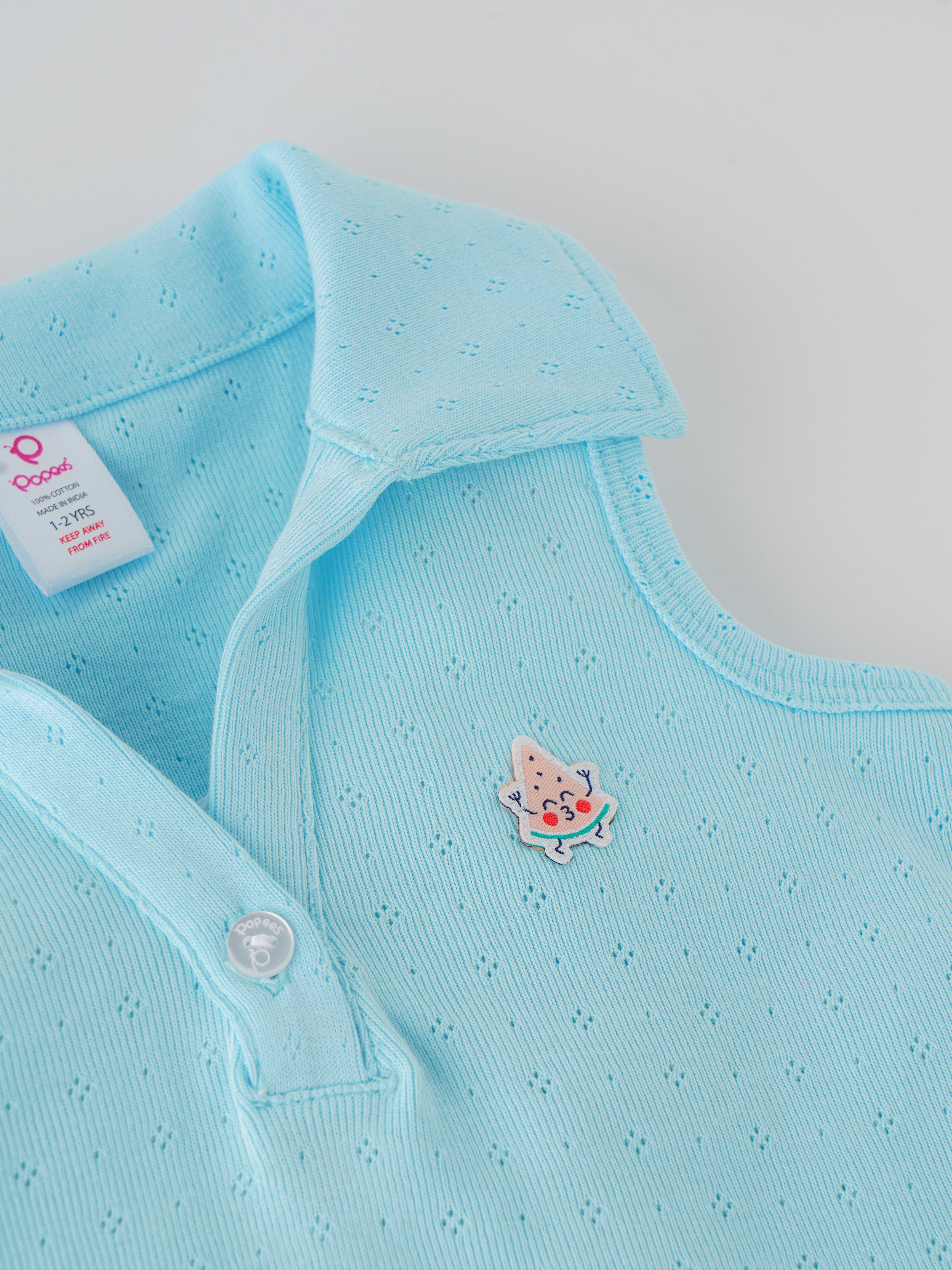 Popees Sleeveless Top with Collar for Girls (1–6 Years) – Fashionable & Comfy Wear