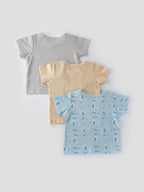 Popees 3-Piece Printed T-shirt Set (0–9 Months) for Baby Boys