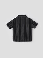 Popees Modern Black Striped Shirt Fashionable & Comfortable (3–36 Months) for Baby Boys