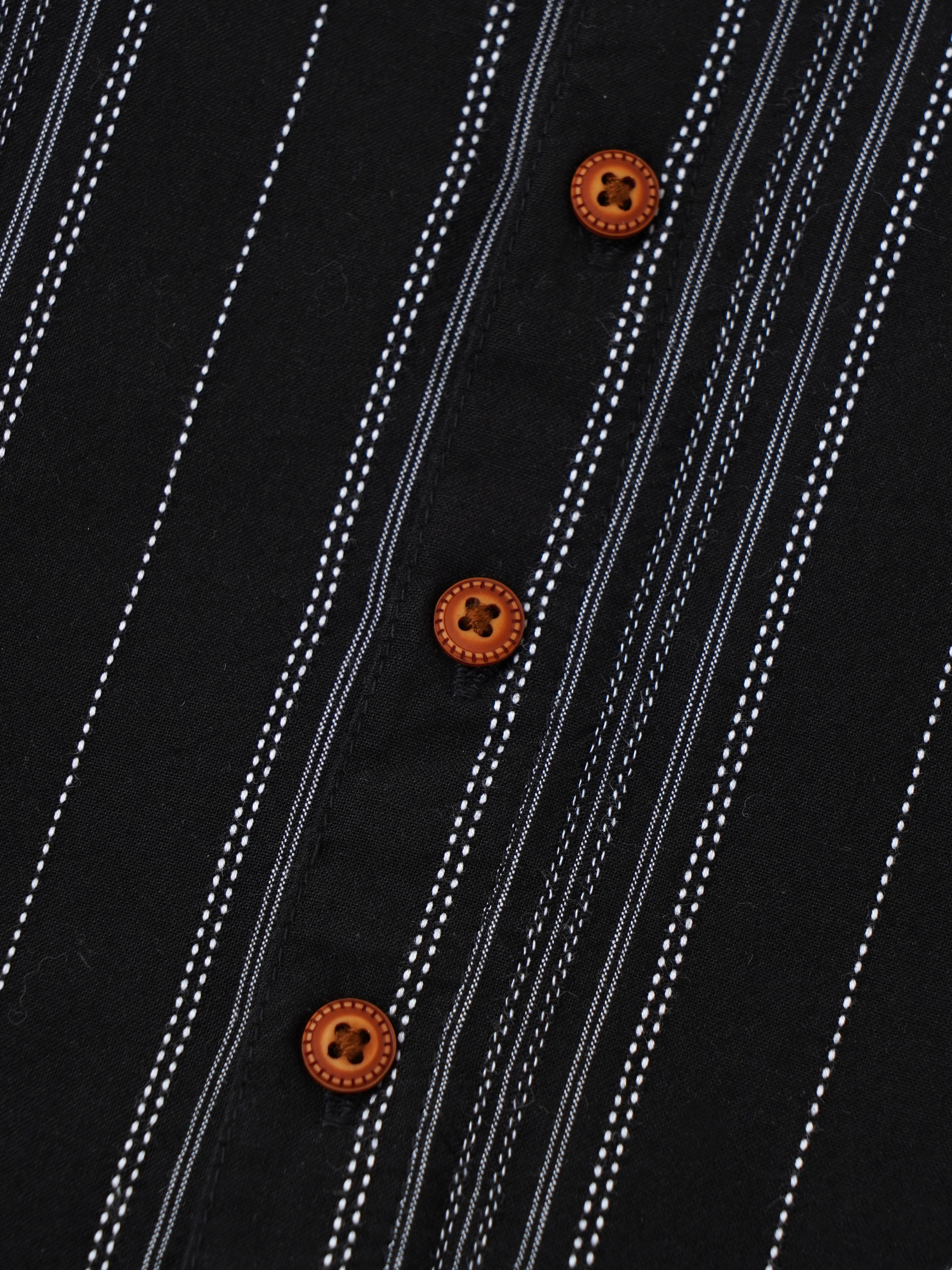 Popees Modern Black Striped Shirt Fashionable & Comfortable (3–36 Months) for Baby Boys