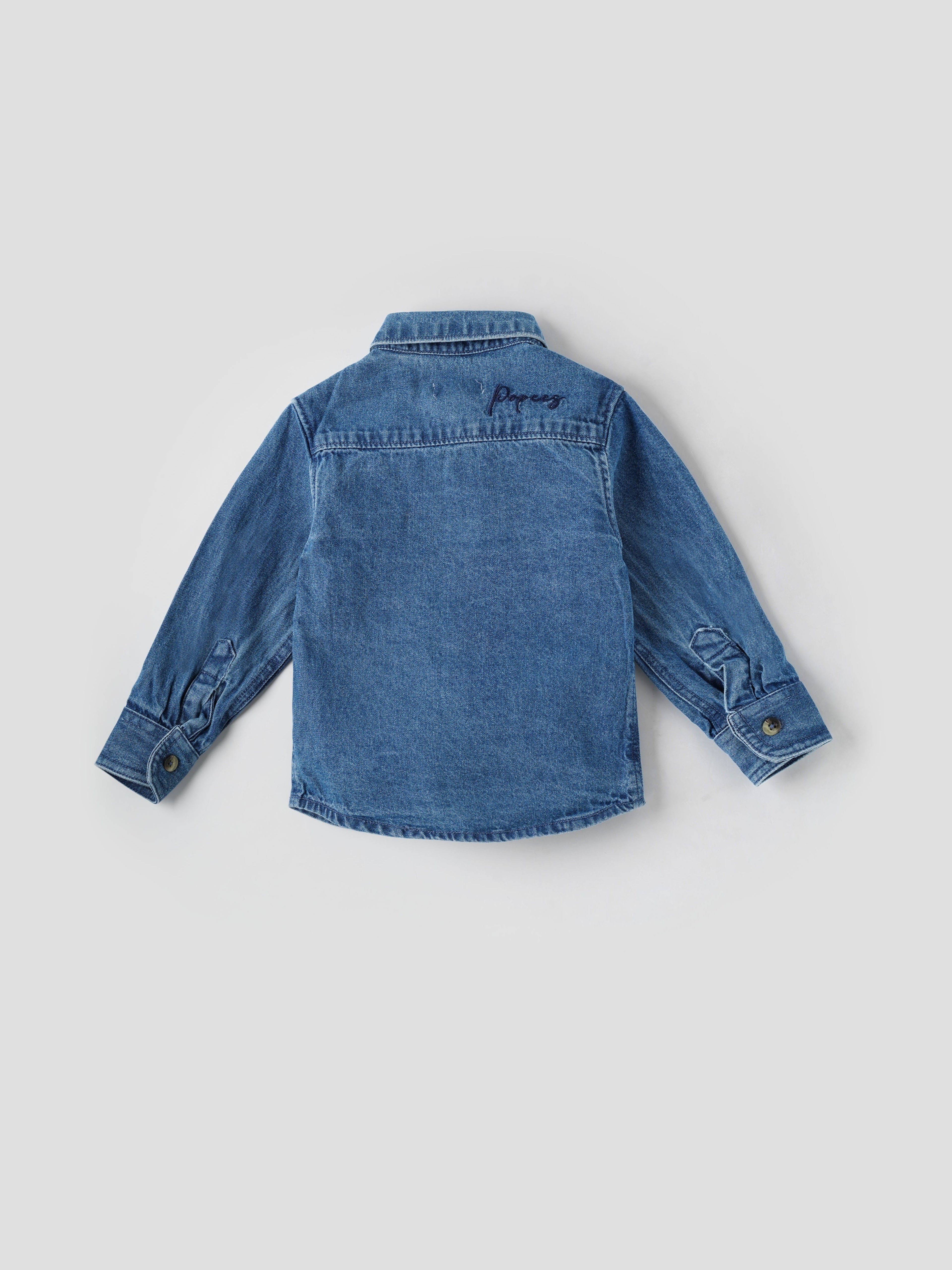 Popees Stylish Denim Full Sleeve shirt (3-36 Months) for Boys