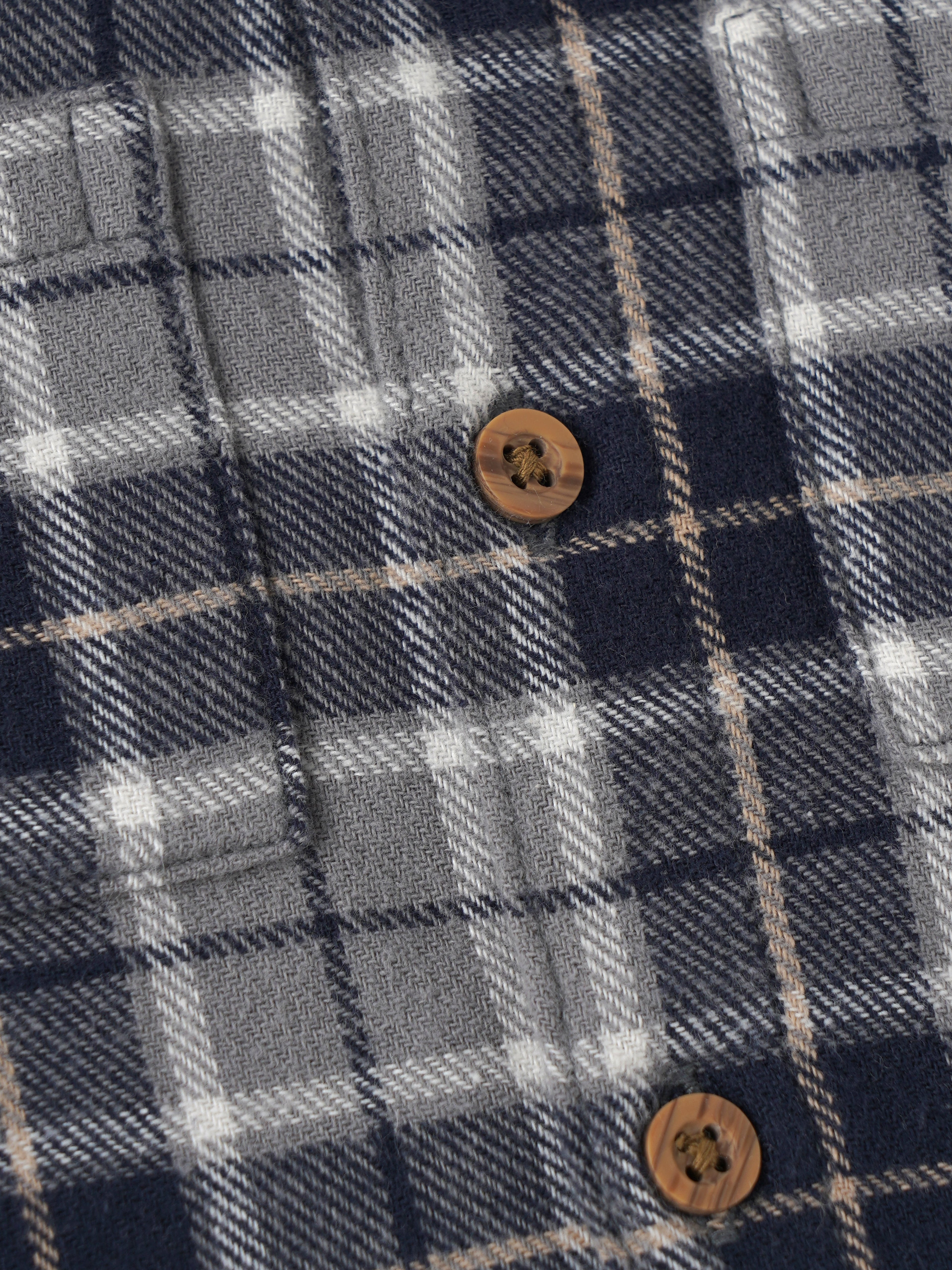 Popees Baby Boys Short Sleeve Cotton Shirt| Grey & Navy| 3-24 Months