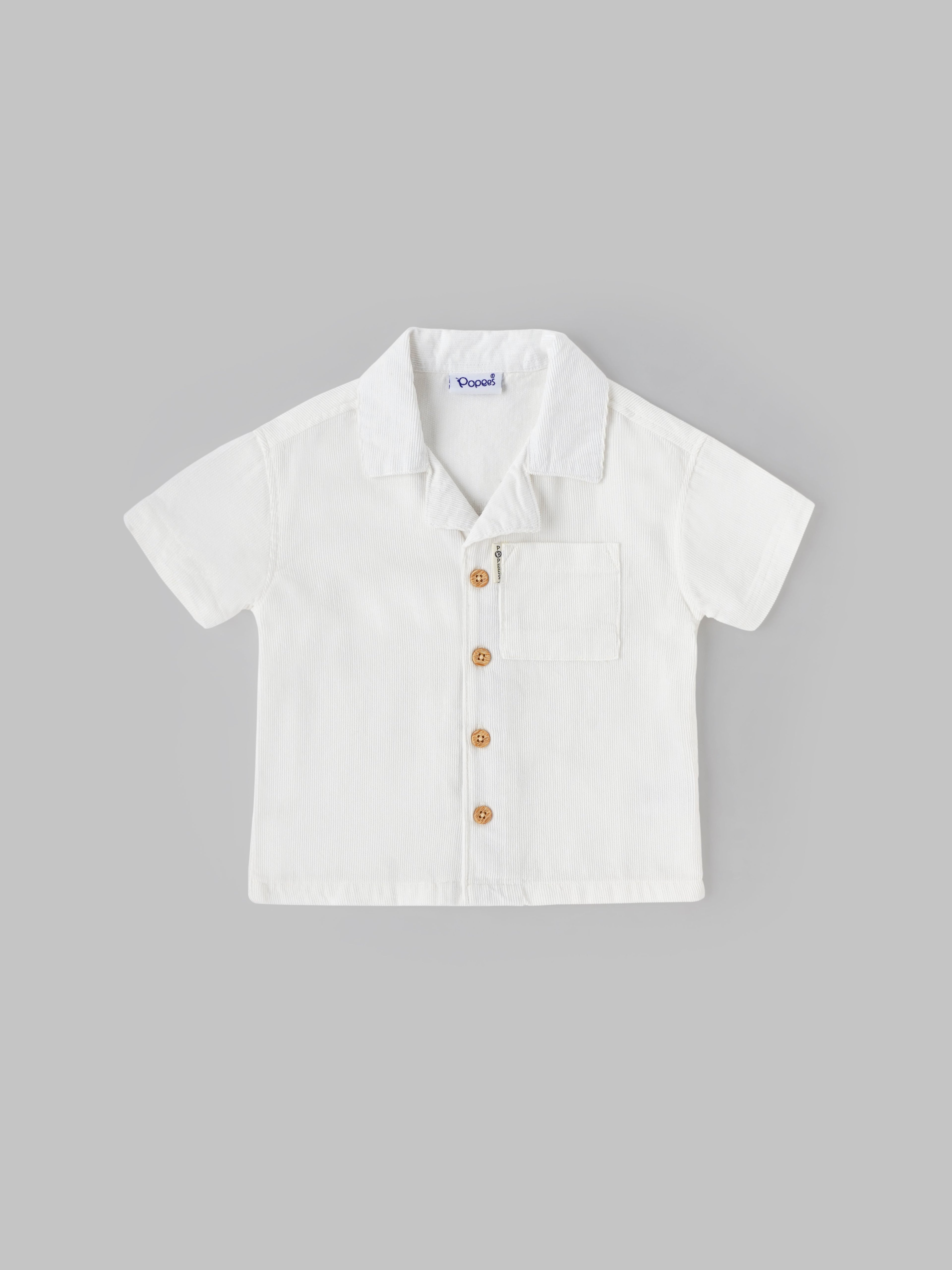 Popees Half-Sleeve Corduroy Shirt (3–36 Months) for Boys