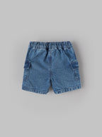 Popees Baby Boys Soft Denim Shorts| Blue | 3 Months To 24 Month