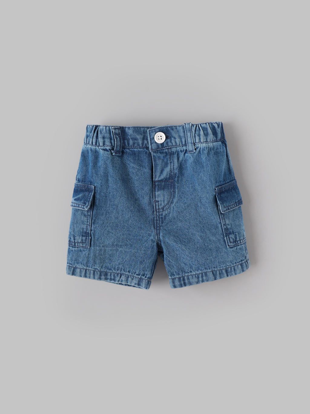 Popees Baby Boys Soft Denim Shorts| Blue | 3 Months To 24 Month