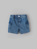 Popees Baby Boys Soft Denim Shorts| Blue | 3 Months To 24 Month
