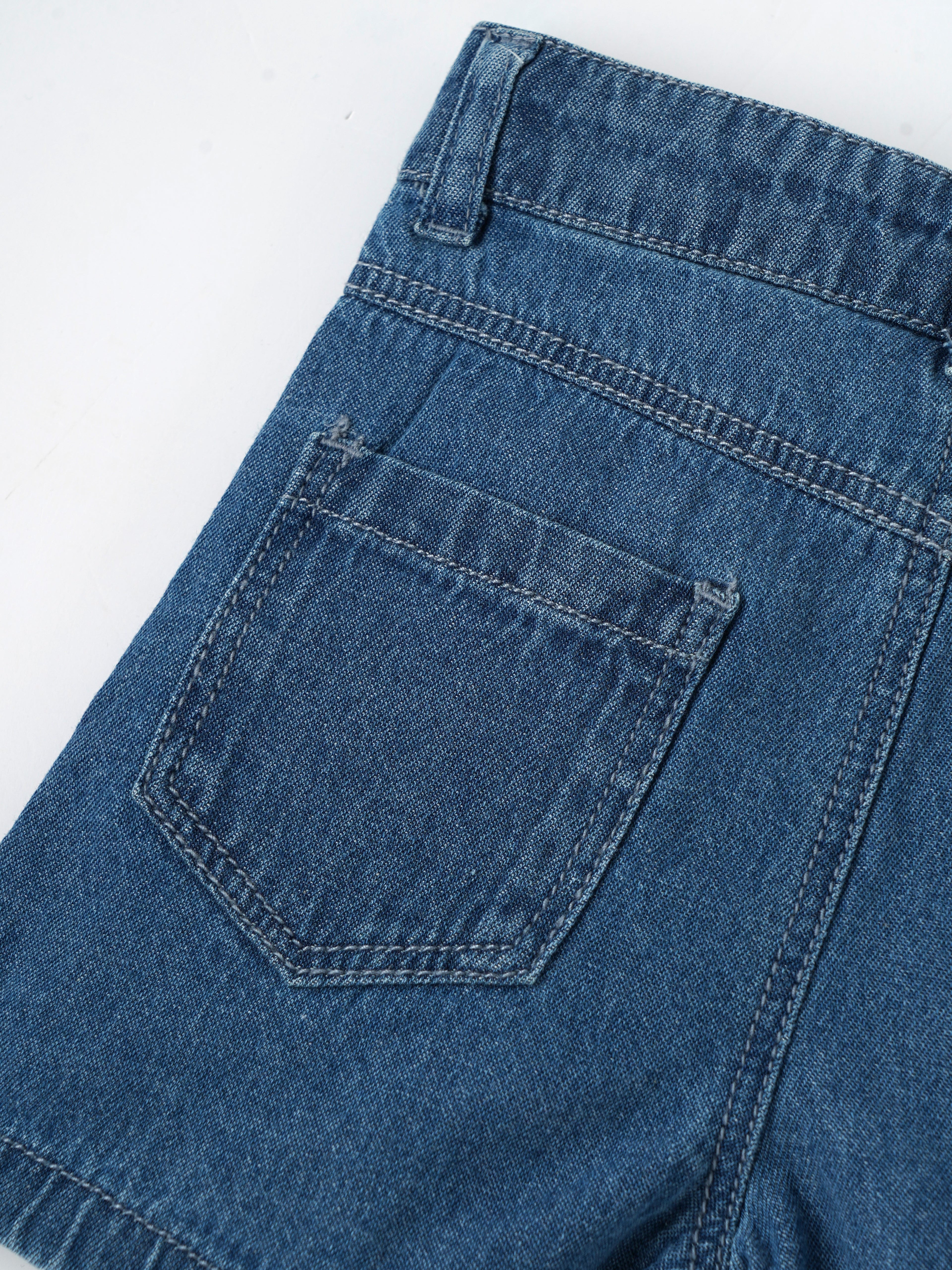 Popees Baby Boys Denim Shorts| Blue| 3-36 Months