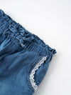 Stylish & Trendy Denim Pants With Lace Styling for Girls