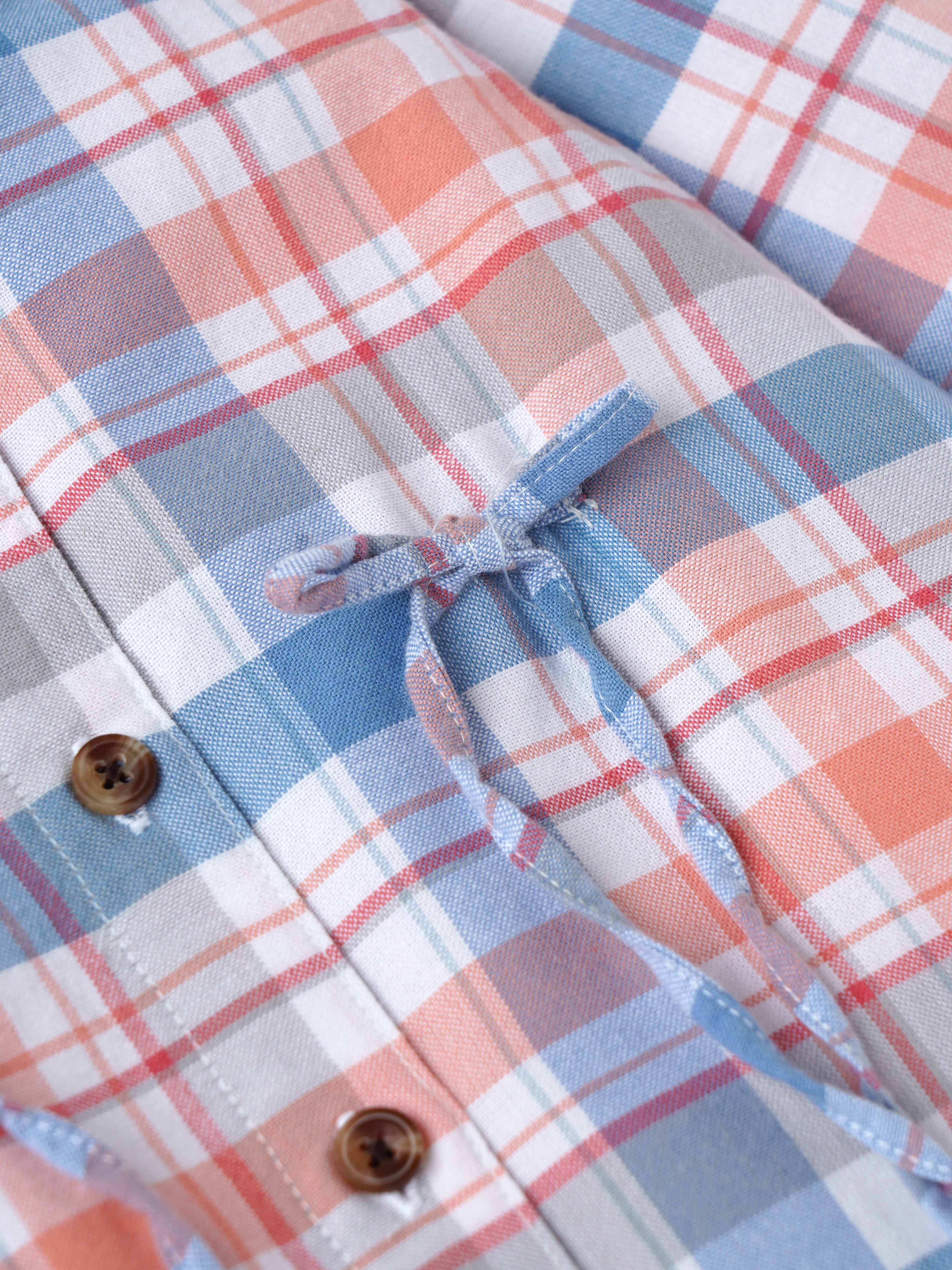 Popees Stylish & Comfy Long-Sleeve Shirt Dress in Soft Cotton Flannel(3-36 Months)for Baby Girls