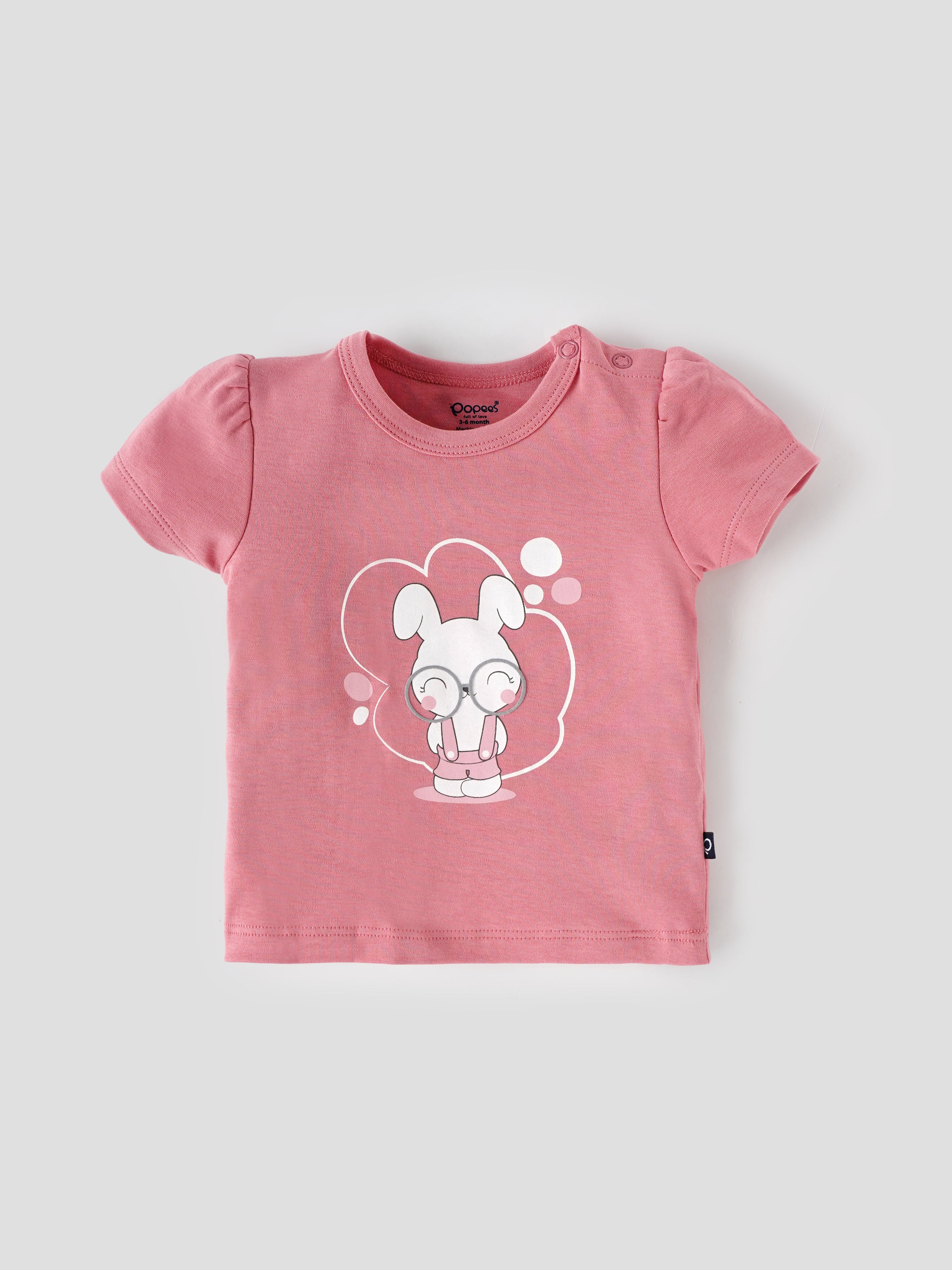 Popees T-Shirt (3–24 Months) – Skin-Friendly & Comfy Wear for Baby Girls
