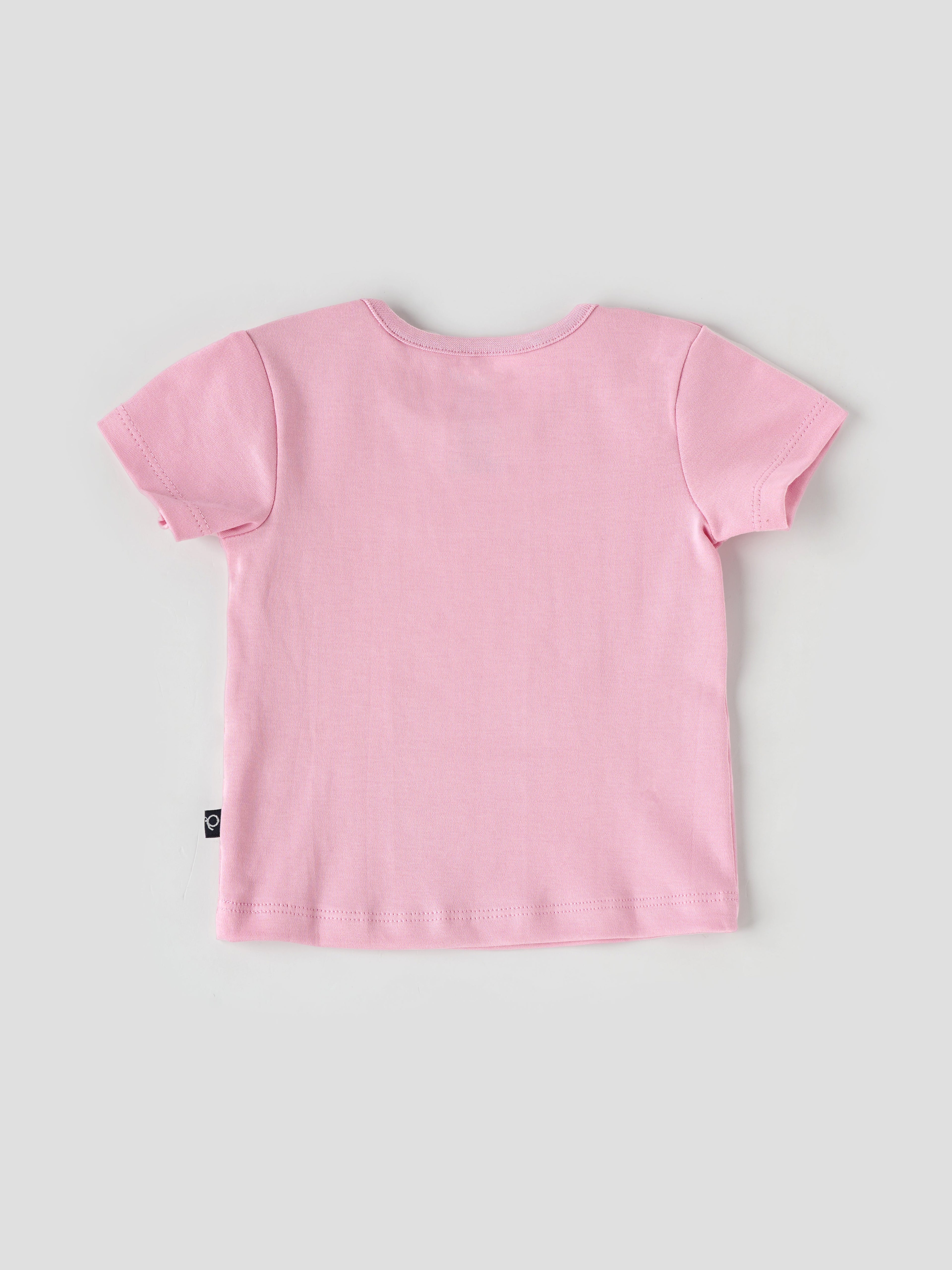 Popees Half Sleeve Shoulder Open (3–36 Months) Chest Printed Top for Baby Girls