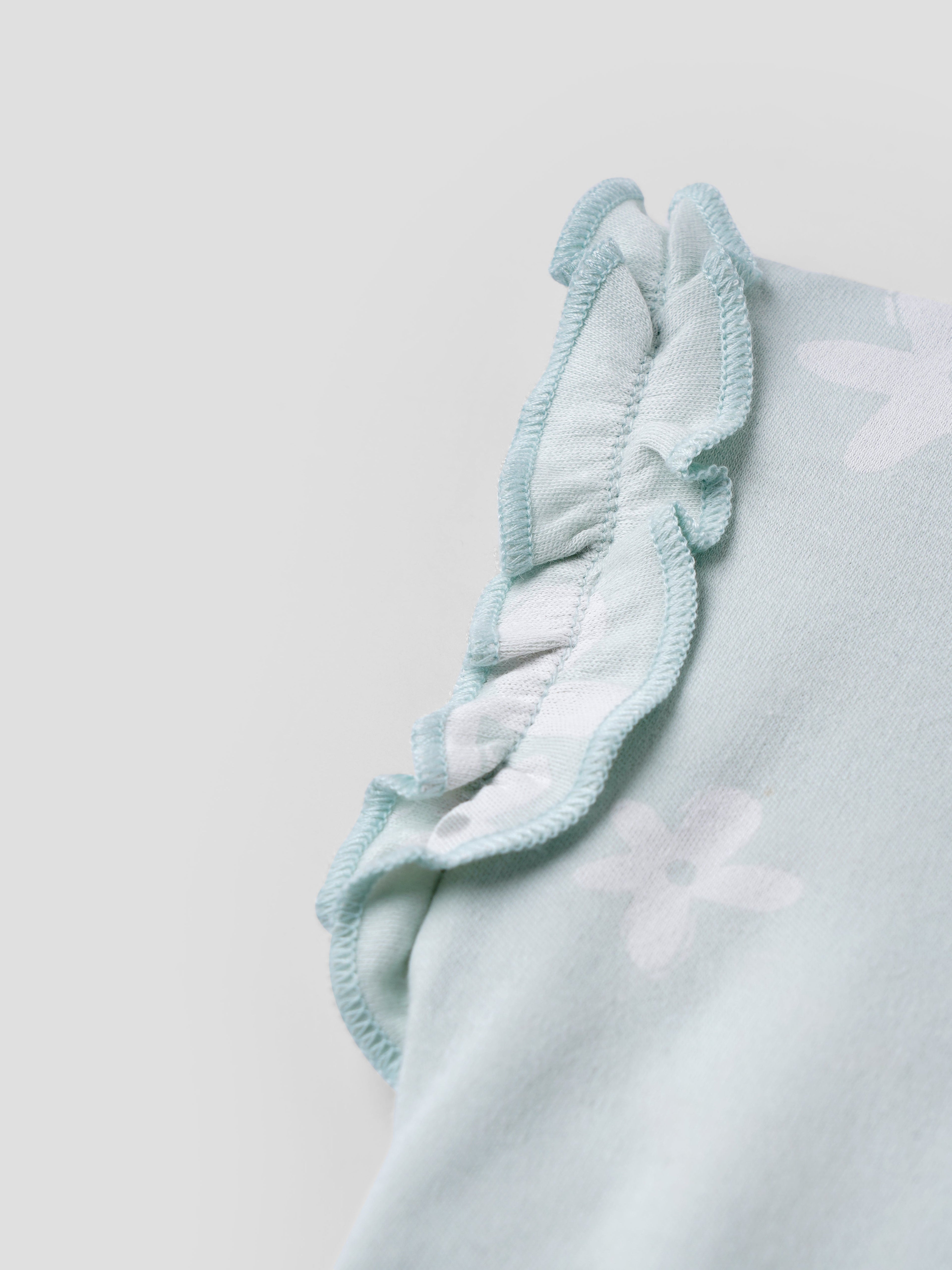 Popees Printed Short Sleeve (3–36 Months) Soft & Stretchy Top for Baby Girls